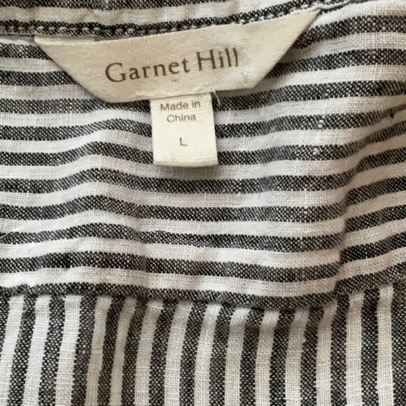 Garnet Hill Easy Linen Tunic Top Size L - Picture 4 of 6